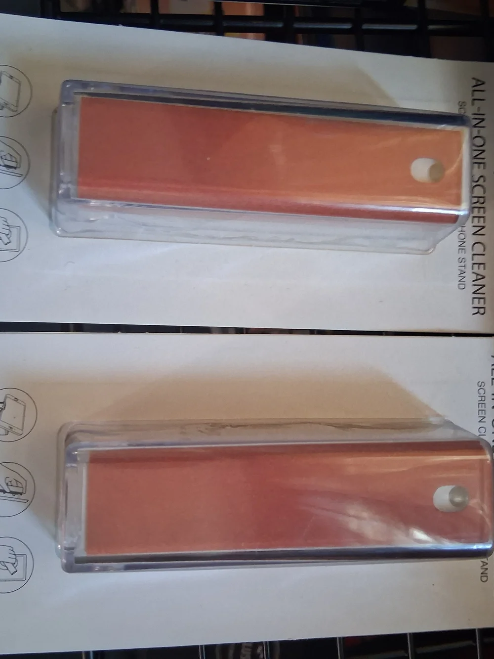 All-In-One Screen Cleaner - Orange Microfiber Cloth Keychain
